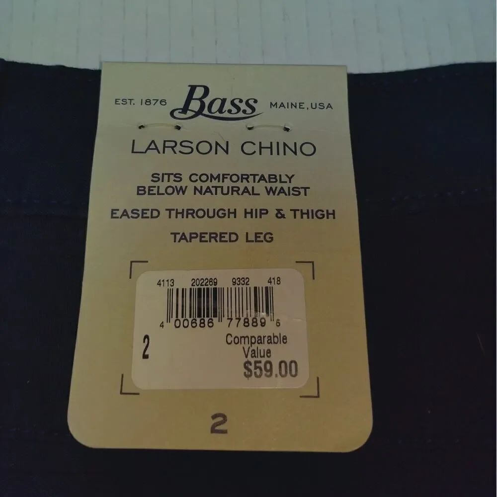 Bass Women's NEW w/Tags Blue Larson Chino Tapered Leg Pants - Size 2 - Picture 5 of 5